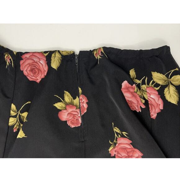 Womens Handmade Shirt and Skirt Size Unknown Black Floral Short Sleeve Button Up - Picture 11 of 14